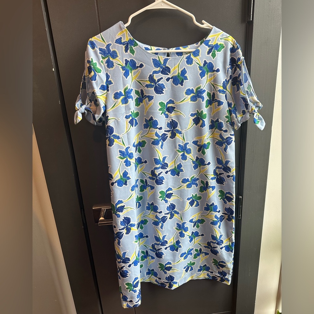 Banana Republic light blue floral shift dress